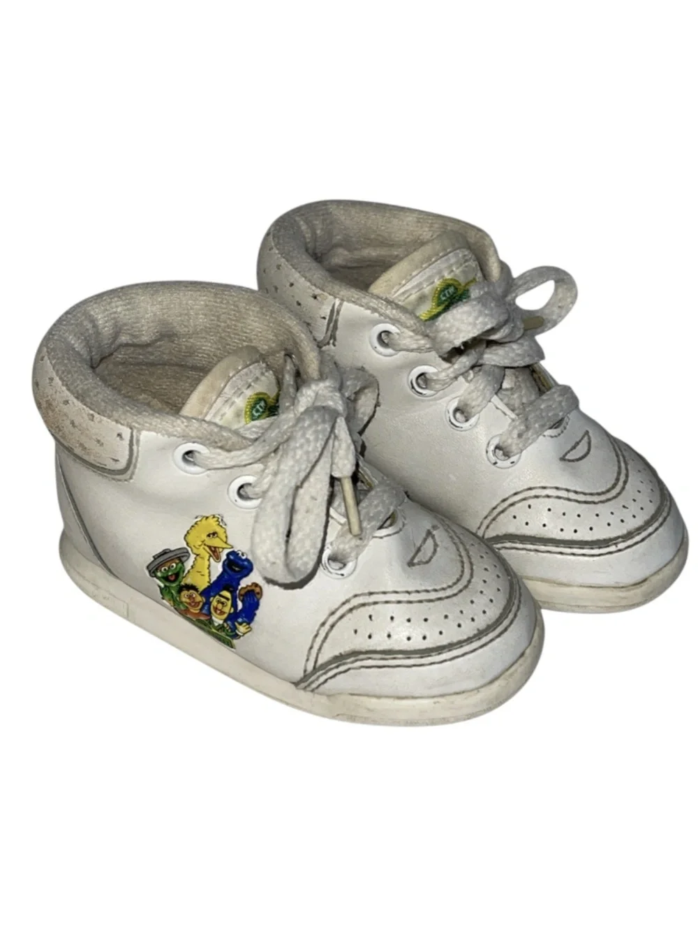 Vintage Sesame Street Sz 4 Infant Toddler Sneaker Shoes Oscar Cookie Big Bird